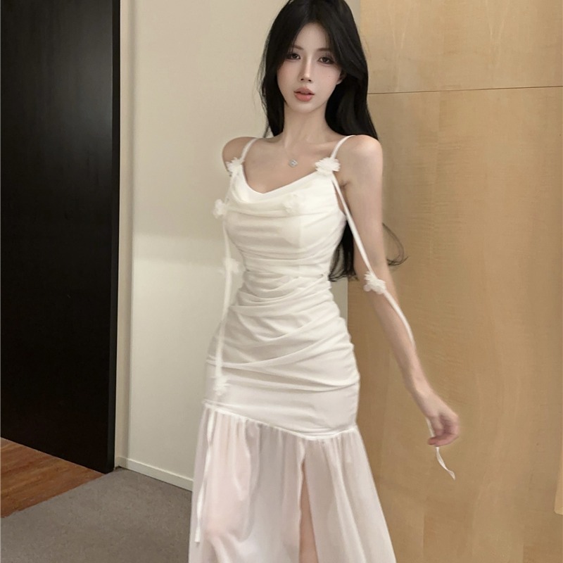 Pure Desire Cami Bodycon Dress with Flower Tassel Beach Vacation Style - Image 5