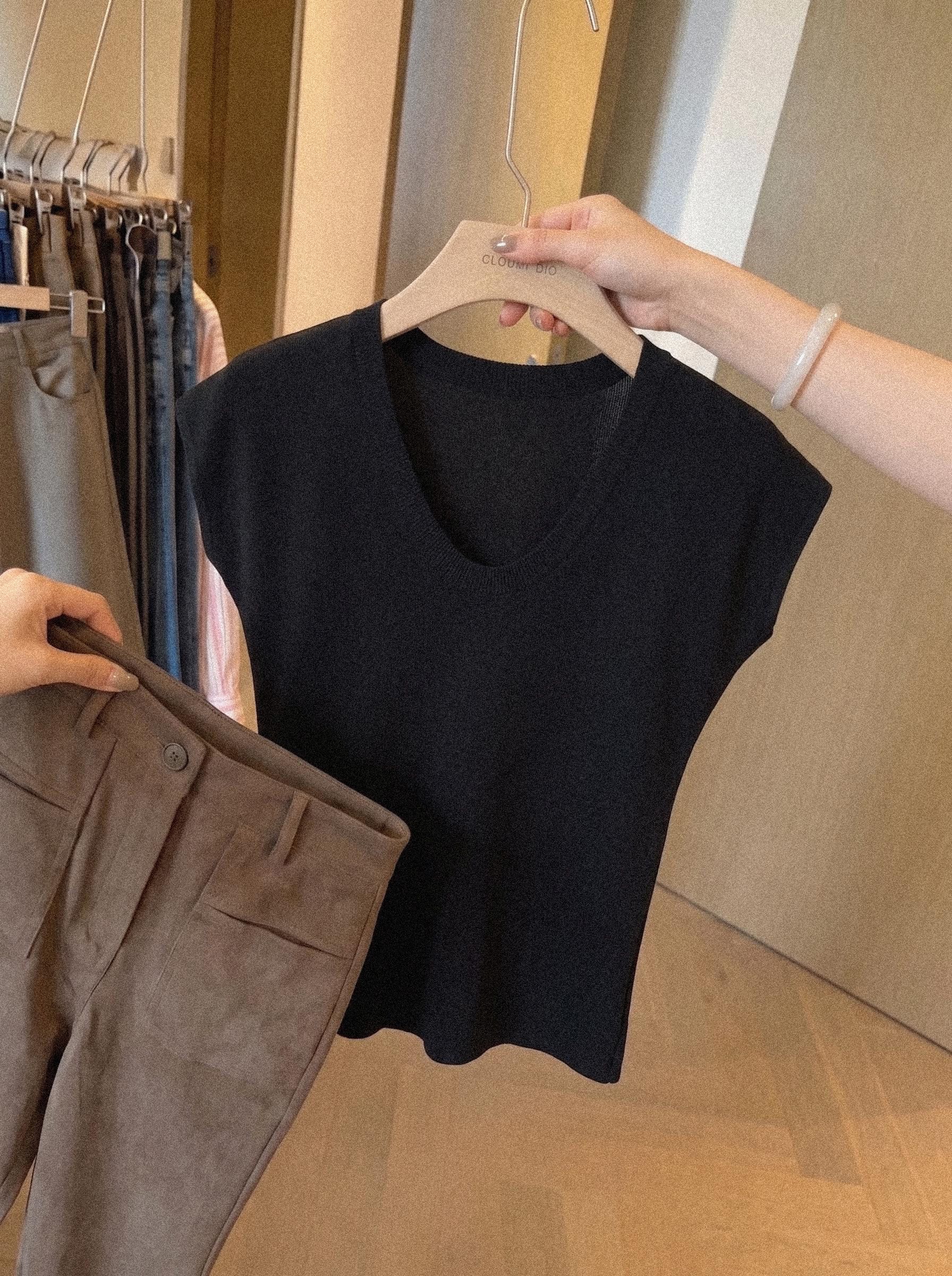 Old Money Style Soft Skin-Friendly Knit Short Sleeve T-Shirt Women Summer Slim Base Layer Top
